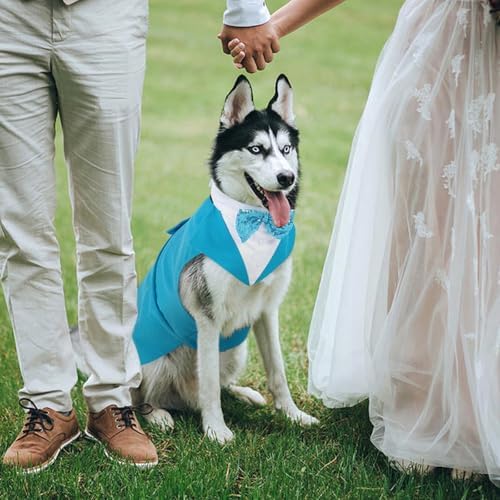 Kuoser Dog Tuxedo, Dog Suit and Bandana Set, Dogs Costume with D-Ring - Image 4
