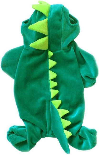 Hotumn Dinosaur Dog Halloween Costume Pet Dino Hoodie for Small Dogs (X-Small, Green) - Image 3