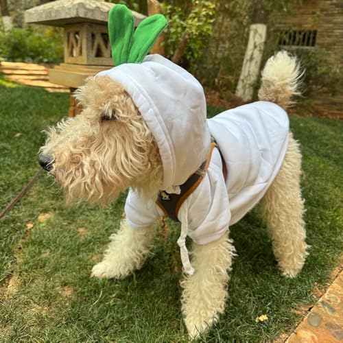 Pet Clothing Dog Transformation Shaped Hoodie (White Radish,2XL) - Image 4