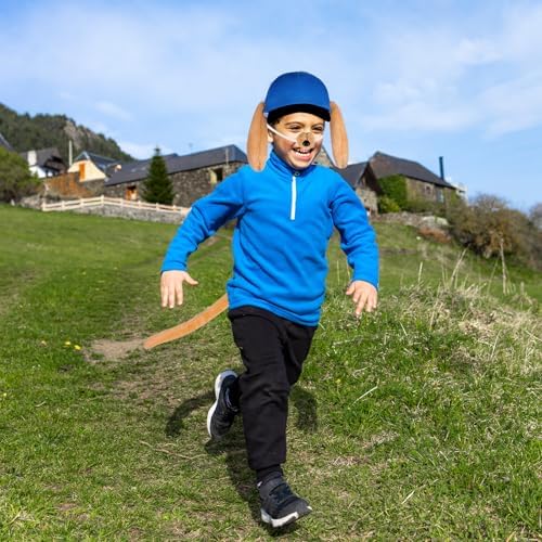 Dog Hero Hat Costume Kit, Include Dog Ears Cap, Dog Nose for Kids Men Women Halloween Cosplay Back to School Dress Up Blue - Image 7