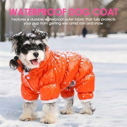 AOFITEE Dog Winter Coat Waterproof Dog Jacket Warm Fullbody Dogs Snowsuit - Image 2