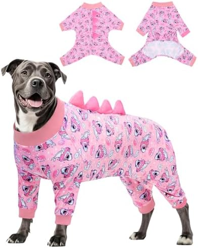 CuteBone Dinosaur Costume Dog Pajamas, Stretchy Spandex Crystal Velvet Sleepwear Coat for Small Dogs, Soft & Warm Pet Outfit Clothes for Cold Weather, Cozy Pullover Design COSP09XXL by CuteBone