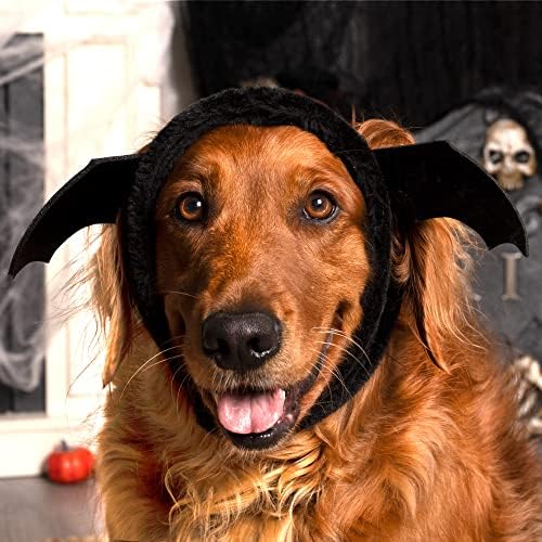 Furhaven Cozy Plush Faux Fur Flex-Fit Black Bat Dog Hat - Washable, Extra Large - Image 2