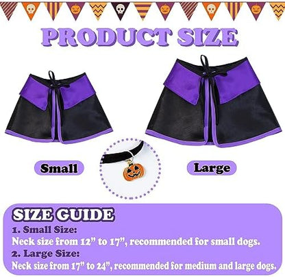 GOYOSWA Dog Halloween Costumes, Dog Witch Costume Halloween Dog Witch Cloak Cape Wizard Hat Halloween Costumes for Small Medium Large Dogs Pets (Large) - Image 4