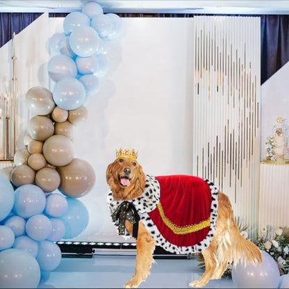Luxurious Gold Plated Royal Crowns Rhinestone Tiara Dog Cat King Queen Crown for Royal Family Outfits Birthday Hair Accessories Medium King Queen Prince Princess Costumes - Image 6