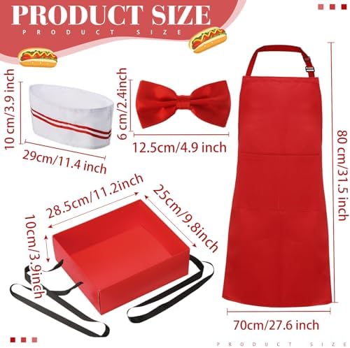 5 Pcs Adult Waiter with Hot Dog Costume - Image 2
