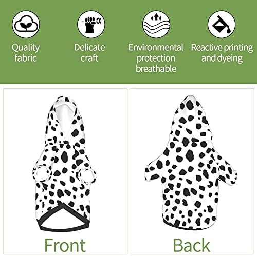 Fashion Pet Dog Cat Hoodies,Dalmatian Animal Print Pet Clothes Puppy Winter Sweatshirt Warm Sweater Coat Jacket L - Image 6