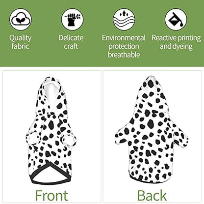Fashion Pet Dog Cat Hoodies,Dalmatian Animal Print Pet Clothes Puppy Winter Sweatshirt Warm Sweater Coat Jacket XL - Image 6
