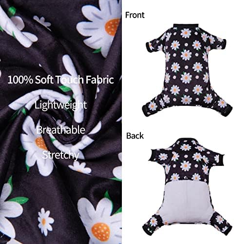 CuteBone Small Dogs Outfit Soft Puppy Onesies Pjs Dog Pajamas Pet Coat Cat Apparel Comfy Doggie Jumpsuit Bodysuit for All Seasons P221M - Image 3