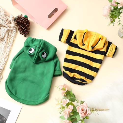 2 Pcs Halloween Costume Frog Bee Hoodie, L - Image 4