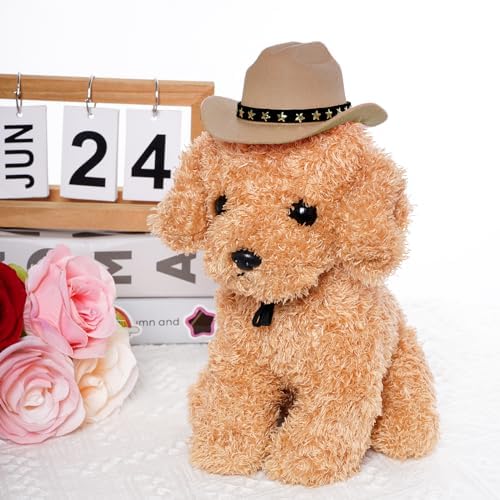 choyaxo Pet Cowboy Costume Cosplay Cap Halloween Costumes for Dogs Cat Pet Party Decoration Mini Cowboy Hat (Khaki, Medium) - Image 4