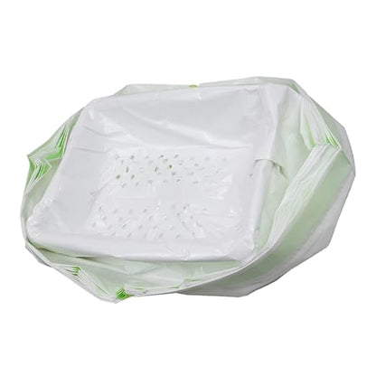 HANABASS 21pcs Cat Litter Filter Pouches Cat Waste Disposal Bags for Easy Cleaning White for Pet Owners and Litter Management