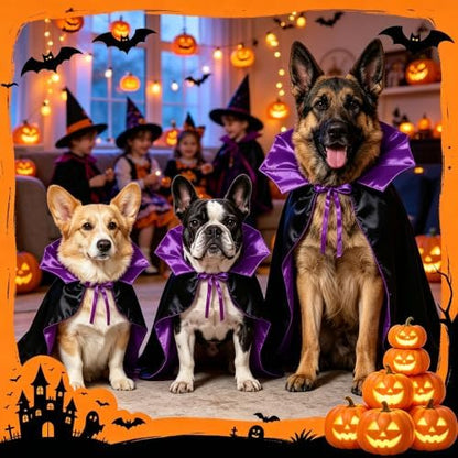 Dog Vampire Costume Cat Halloween Costumes Dog Vampire Cape Cat Cloak L - Image 5