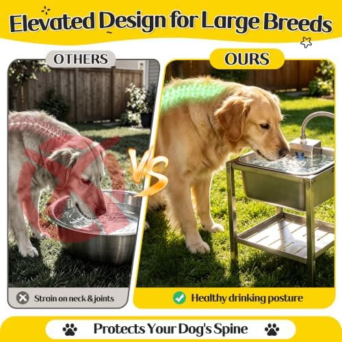 Automatic Dog Water Bowl Dispenser 3.5Gal Auto-Fill Pet Waterer