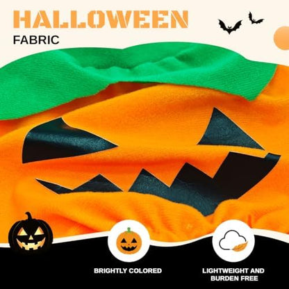 Dog Cat Halloween Pumpkin Costume Cute Festive Outfit for Small Dogs & Cats - Image 6