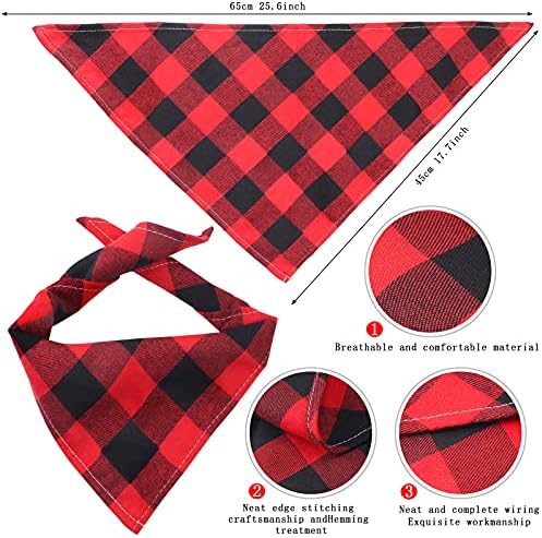 Yewong Pet Cowboy Costume Accessories - Dog Cat Pet Size Cowboy Hat and Bandana Scarf West Accessories for Puppy Kitten Party Festival and Daily Wearing Set of (Black Hat+Red Bib) - Image 4