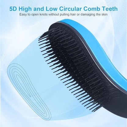 Small Dog Brush, Skin-friendly Soft Bristles (Blue) - Image 4