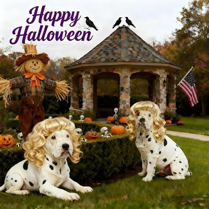Dog Wig Costume with Adjustable Elastic Band for Small, Medium, Large Pets - Image 4