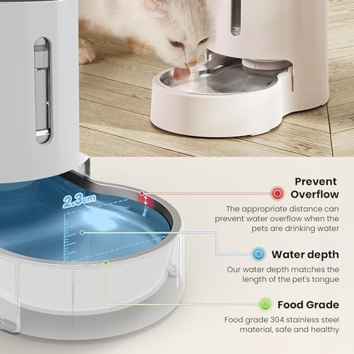 CZPET Automatic 5L Filter Dog and Cat Water Dispenser (White)