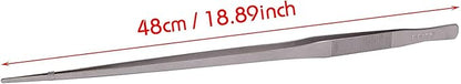 Extra Long Tweezers 18.9 Inch - FEITA Stainless Steel Straight Tweezer Tongs for Aquarium Fish Tank Plants