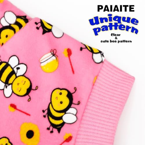 Paiaite Dog Pajamas Onesie: Comfortable Four-Legged Apparel for Small, Medium, & Large Dogs, Polyester Material for Comfort, Wrinkle Resistance, Moisture Wicking, Stretchiness Cute Bee Sky Blue XL - Image 3