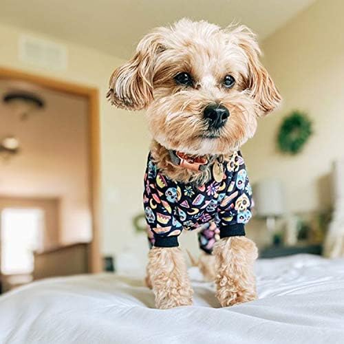 CuteBone Small Dogs Outfit Soft Puppy Onesies Pjs Dog Pajamas Pet Coat Cat Apparel Comfy Doggie Jumpsuit Bodysuit for All Seasons P73XS - Image 2