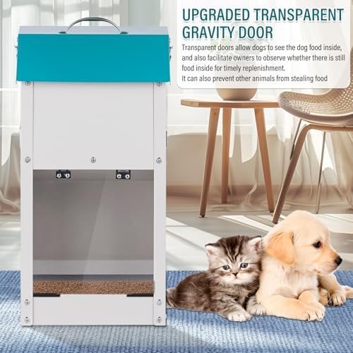 15lbs Automatic Dog Feeder Outdoor Dog Food Dispenser