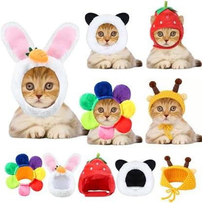Weewooday 5 Pcs Cat Hat, Panda, Rabbit, Bee, Strawberry, Flower by Weewooday