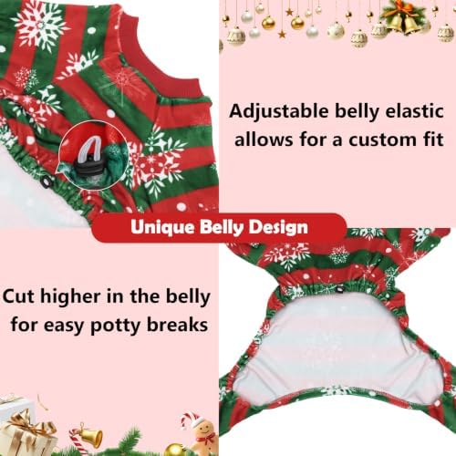 CuteBone Small Dogs Outfit Soft Puppy Onesies Pjs Christmas Dog Pajamas Pet Coat Cat Apparel Comfy Doggie Jumpsuit Bodysuit for All Seasons P355XL - Image 4