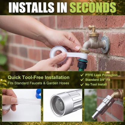 Newtay 4 Pcs Outdoor Automatic Dog Water Spigot Hose Attachment