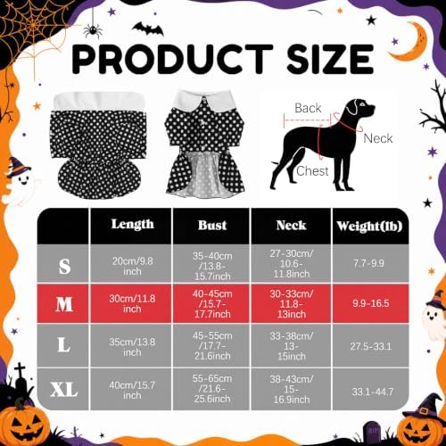 Hercicy 2 Pcs Dog Halloween Costumes Gothic Dress with Dog Wig, M - Image 2
