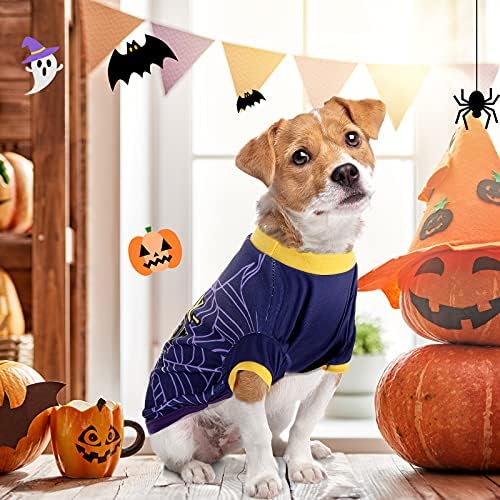 5 Pcs Halloween Dog Shirts Pumpkin Ghost Costume,Funny Pattern,M - Image 6