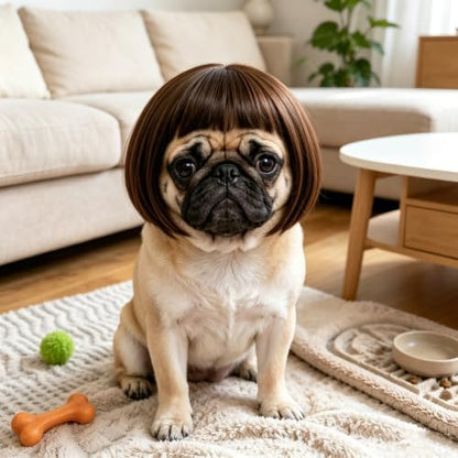 4 Pack Funny Cat and Dog Wigs for Small Medium Large Dogs, Adjustable Pet Cosplay Costume for Halloween, Christmas and Parties - Image 2