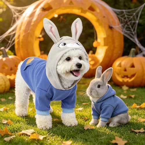 Hotumn Blue Bunny Dog Halloween Costume for Medium Pets (Large) - Image 5