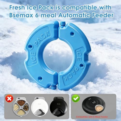 2 Pcs Replacement Ice Packs for 6 Meal Automatic Wet Food Cat Feeder