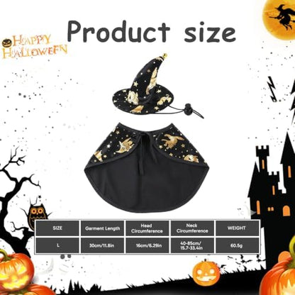 Dog Witch Costume, Large Dog Halloween Costumes - Image 2