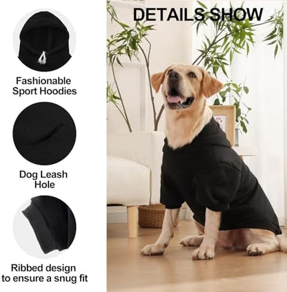 EXPAWLORER Dog Hoodies for Small Medium Large Dogs,Love DAD Black XL - Image 3