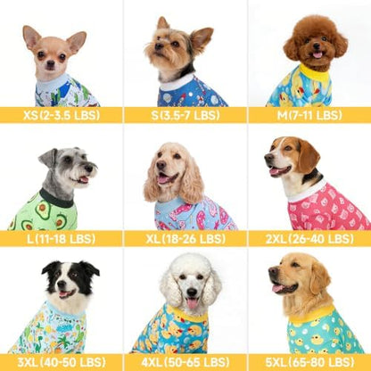 XPUDAC 4 Pack Dog Pajamas Soft Strechy Summer Doggie Clothes for Medium Large Dogs Boy Girl Dog Onesie Pjs Cat Apparel, 5XL - Image 6