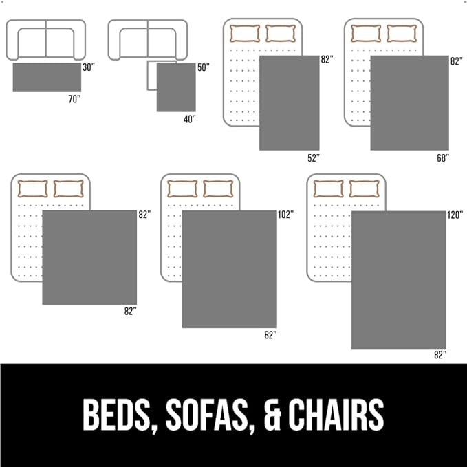GORILLA GRIP Waterproof Couch Cover for Dogs, Gripped Slip Resistant Backing, Leak Proof Washable Dog Blanket Covers Sofa, Bed, Sectional, Crate, Car, RV Seats, Pet Puppy Essentials, 30x70 Gray Paw