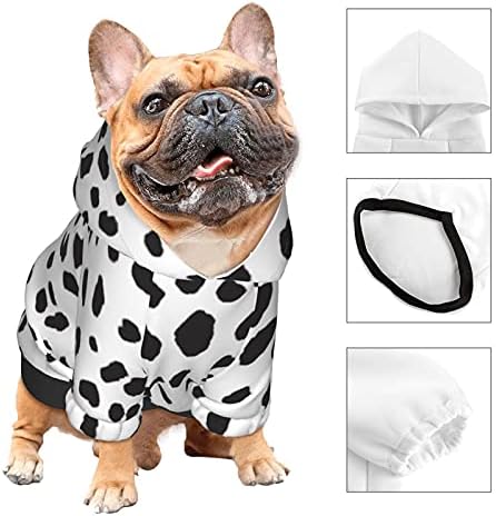 Fashion Pet Dog Cat Hoodies,Dalmatian Animal Print Pet Clothes Puppy Winter Sweatshirt Warm Sweater Coat Jacket L - Image 4