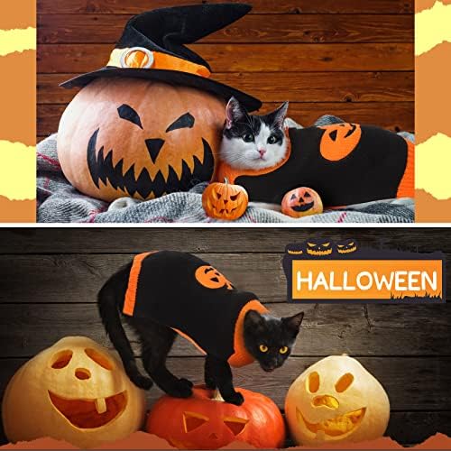 Sanwuta 3 Pcs Halloween Thanksgiving Christmas Dog Kint Sweaters Sets, XL - Image 2
