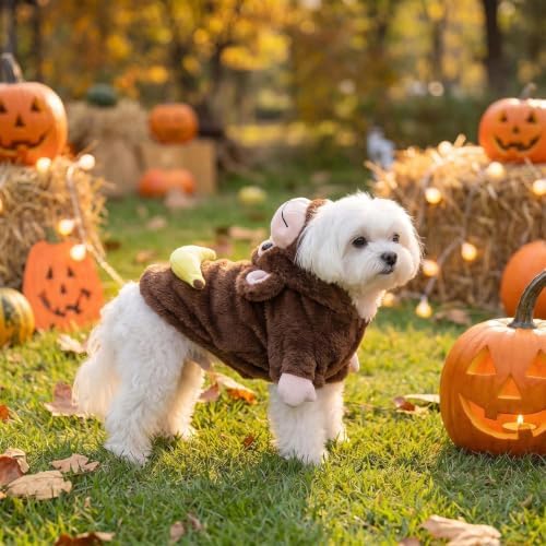 Halloween Monkey Small Dog Costume Pet Outfit Funny Clothes,L - Image 3