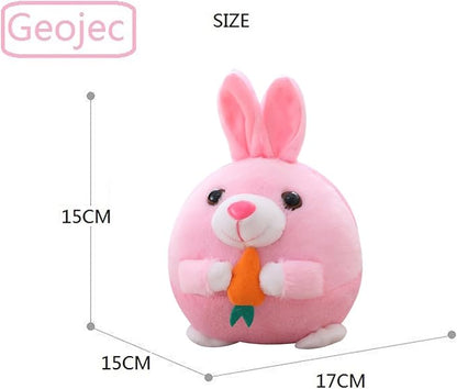 Interactive Dog Toys, 2026 New Active Moving Pet Plush Toy, Rechargeable Squeaky Dog Ball Toy with Talking Sound, Washable Cartoon Bunny Plush Toy for Dogs Puppies (Pink Bunny)