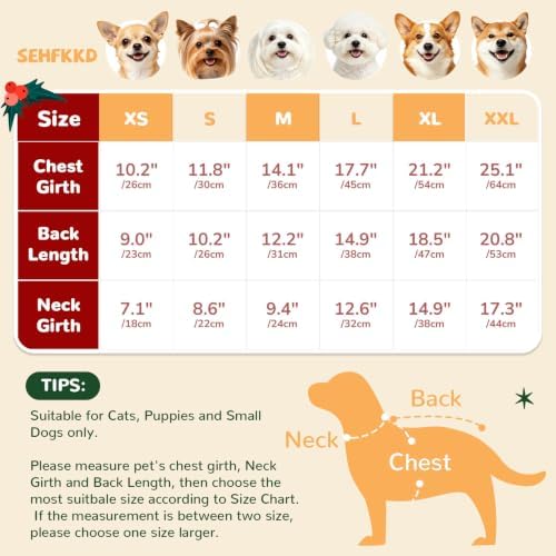 Dog Christmas Sweater, Knitted Dog Sweater for Small Dogs Girl Boy - Image 5