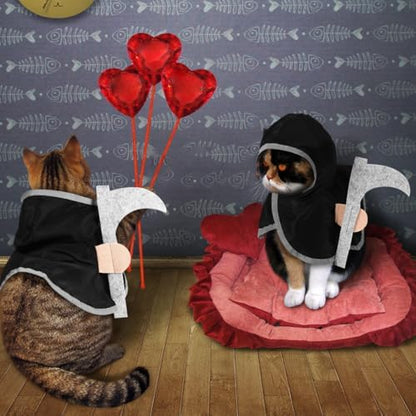 BESPORTBLE Halloween Pet Hooded Cloak Costume, Pet Cosplay Cloak Black Grim Reaper Costume for Small Cats Dogs Halloween Cosplay Apparel Accessories - Image 5