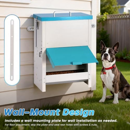 10L Automatic Cat Feeder Outdoor Gravity Cat Dry Food Dispenser