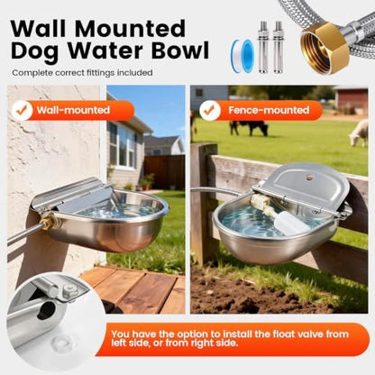 Automatic Dog Water Bowl Dispenser 304 Stainless Steel Dog Waterer