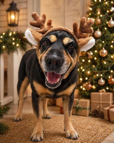 Dog Antlers Costume Dog Costume Dog Reindeer Antlers Dog Christmas Costume - Image 6