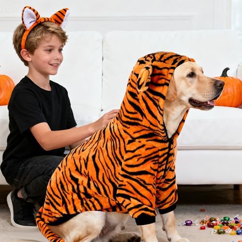 Topbuti Dog Halloween Tiger Costume Dog Hoodies Sweaters Pet Funny Clothes - Image 2
