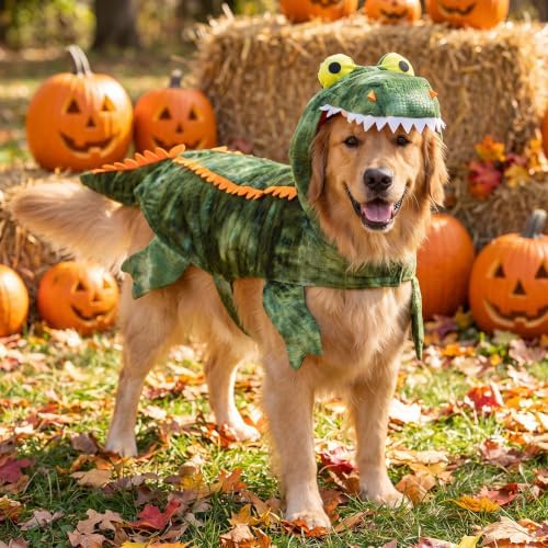 Large Dog Halloween Crocodile Dinosaur Costume Outfits Cosplay,L - Image 3